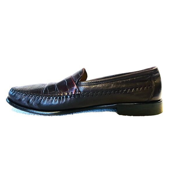 Florsheim Shoes Crocodile Loafer Parma Benchmade 18571 Burgundy 10.5 EEE Men Y2K main image 6